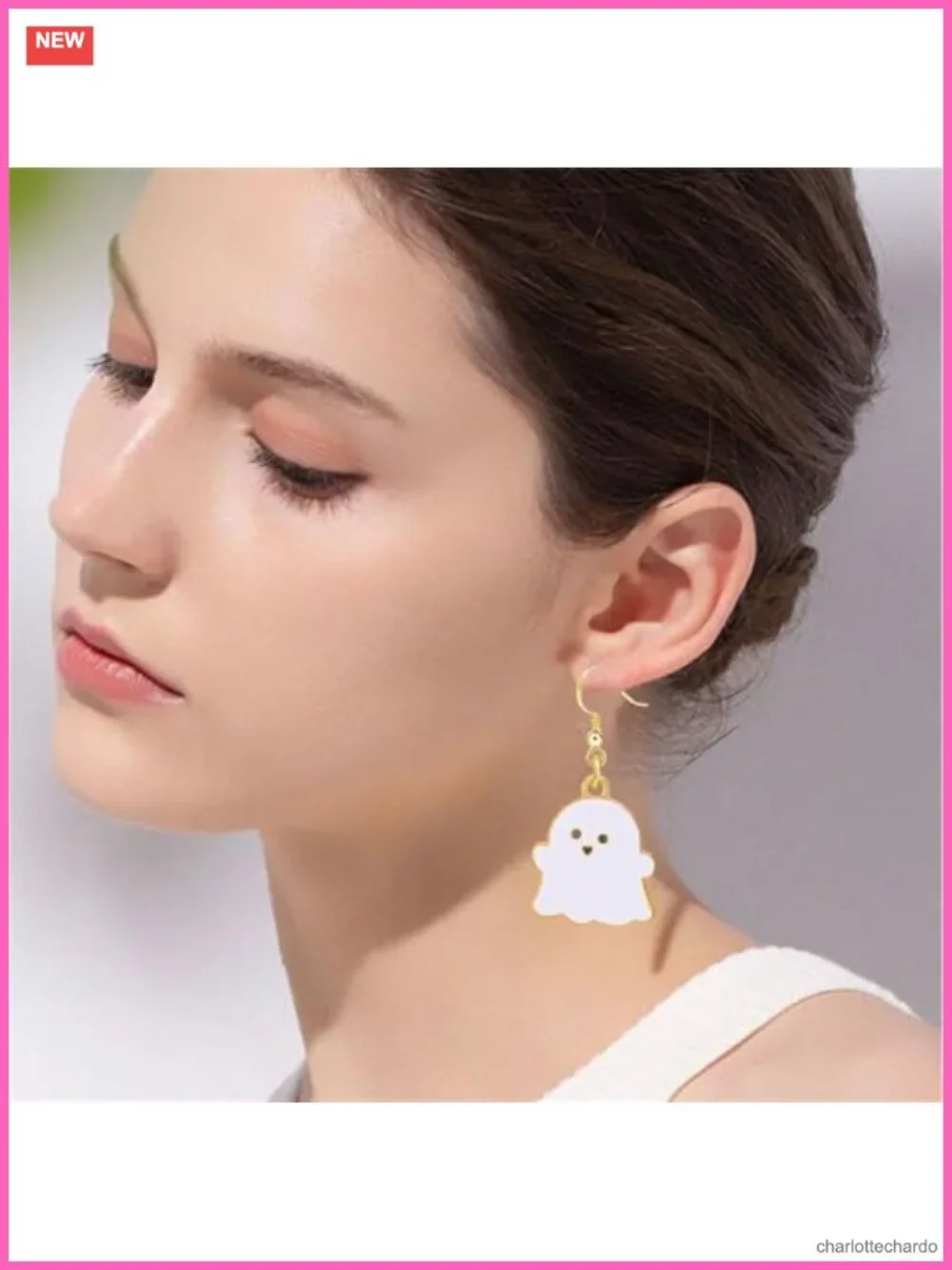 Ghost Earrings Women Cute Funny Kawaii Drop Dangle Zinc Jewelry